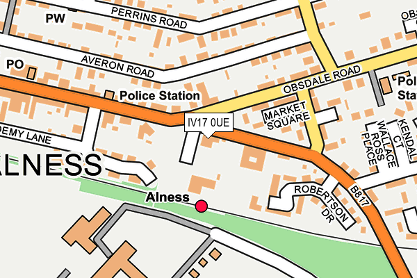 IV17 0UE map - OS OpenMap – Local (Ordnance Survey) IV17 0UE map - OS OpenMap – Local (Ordnance Survey)