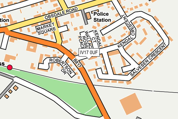IV17 0UF map - OS OpenMap – Local (Ordnance Survey) IV17 0UF map - OS OpenMap – Local (Ordnance Survey)