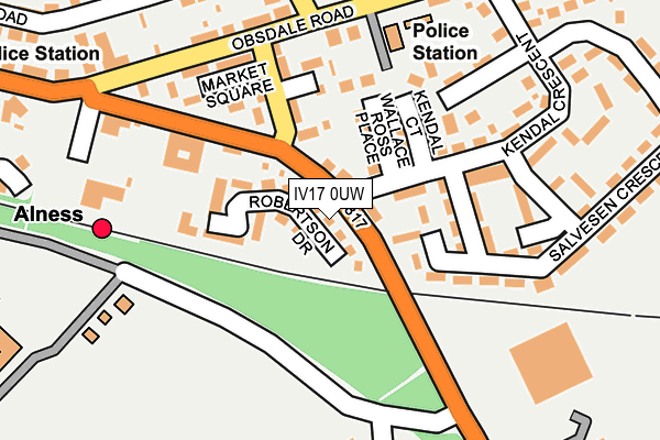 IV17 0UW map - OS OpenMap – Local (Ordnance Survey) IV17 0UW map - OS OpenMap – Local (Ordnance Survey)
