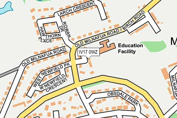IV17 0WZ map - OS OpenMap – Local (Ordnance Survey) IV17 0WZ map - OS OpenMap – Local (Ordnance Survey)