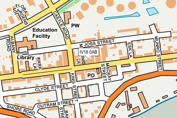 IV18 0AB map - OS OpenMap – Local (Ordnance Survey)
