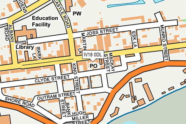IV18 0DL map - OS OpenMap – Local (Ordnance Survey) IV18 0DL map - OS OpenMap – Local (Ordnance Survey)