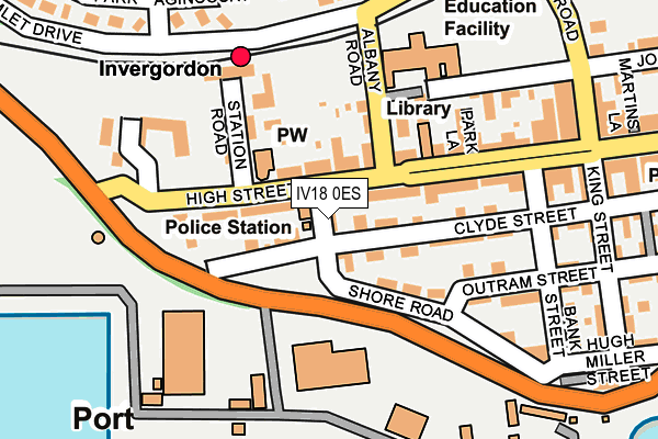 IV18 0ES map - OS OpenMap – Local (Ordnance Survey) IV18 0ES map - OS OpenMap – Local (Ordnance Survey)
