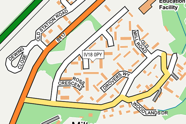 IV18 0PY map - OS OpenMap – Local (Ordnance Survey) IV18 0PY map - OS OpenMap – Local (Ordnance Survey)