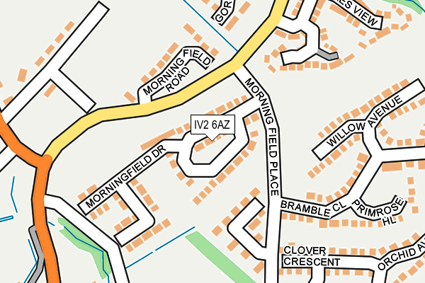 IV2 6AZ map - OS OpenMap – Local (Ordnance Survey) IV2 6AZ map - OS OpenMap – Local (Ordnance Survey)