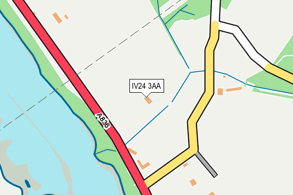 IV24 3AA map - OS OpenMap – Local (Ordnance Survey) IV24 3AA map - OS OpenMap – Local (Ordnance Survey)