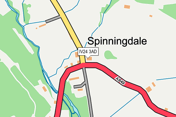 IV24 3AD map - OS OpenMap – Local (Ordnance Survey) IV24 3AD map - OS OpenMap – Local (Ordnance Survey)