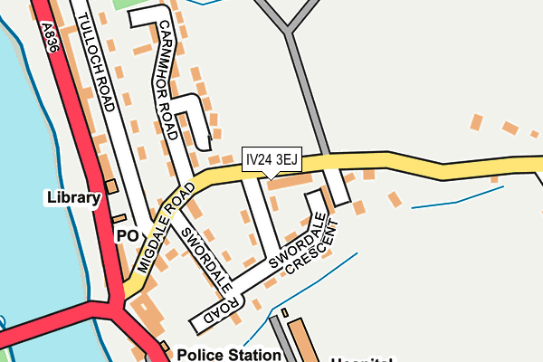 IV24 3EJ map - OS OpenMap – Local (Ordnance Survey)