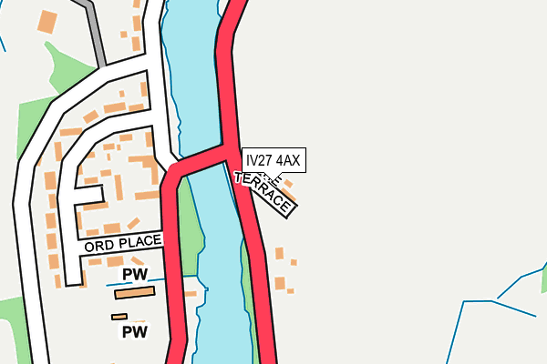 IV27 4AX map - OS OpenMap – Local (Ordnance Survey) IV27 4AX map - OS OpenMap – Local (Ordnance Survey)