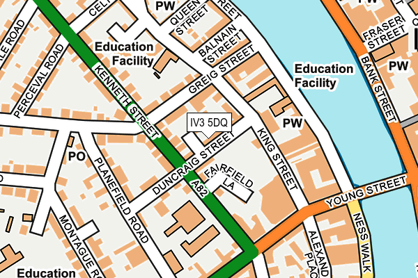 IV3 5DQ map - OS OpenMap – Local (Ordnance Survey)