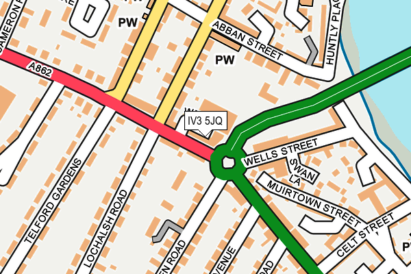 IV3 5JQ map - OS OpenMap – Local (Ordnance Survey) IV3 5JQ map - OS OpenMap – Local (Ordnance Survey)
