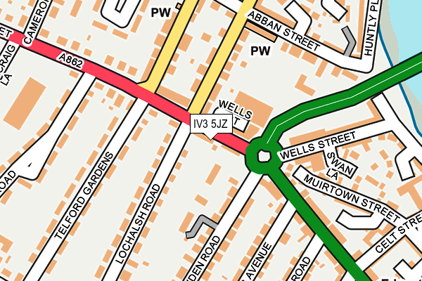 IV3 5JZ map - OS OpenMap – Local (Ordnance Survey)