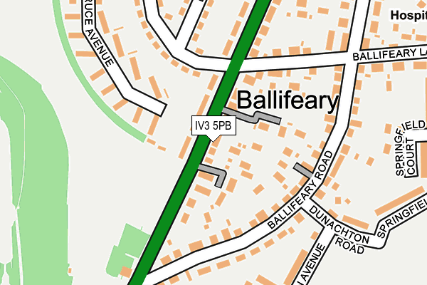 IV3 5PB map - OS OpenMap – Local (Ordnance Survey)