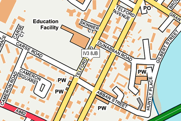 IV3 8JB map - OS OpenMap – Local (Ordnance Survey) IV3 8JB map - OS OpenMap – Local (Ordnance Survey)