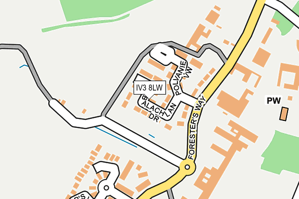 IV3 8LW map - OS OpenMap – Local (Ordnance Survey) IV3 8LW map - OS OpenMap – Local (Ordnance Survey)