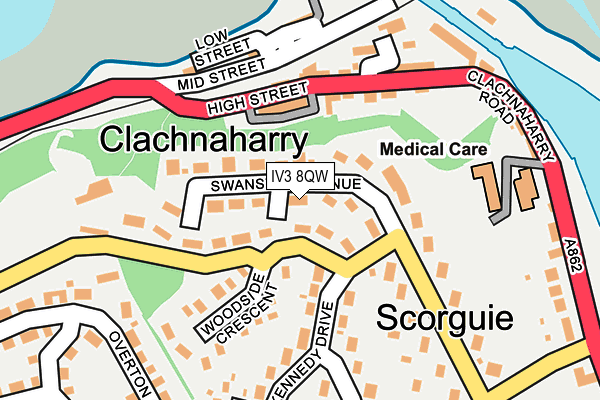 IV3 8QW map - OS OpenMap – Local (Ordnance Survey) IV3 8QW map - OS OpenMap – Local (Ordnance Survey)