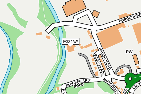 IV30 1AW map - OS OpenMap – Local (Ordnance Survey) IV30 1AW map - OS OpenMap – Local (Ordnance Survey)