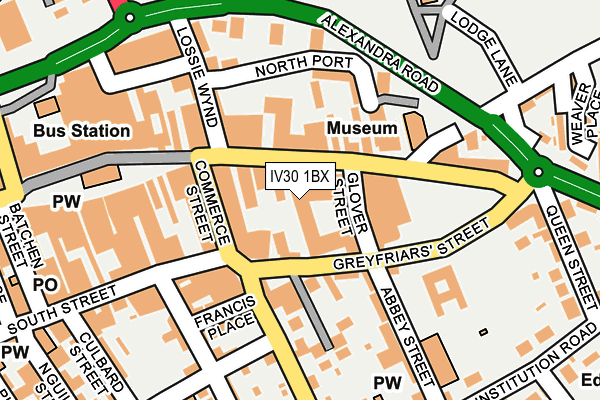 IV30 1BX map - OS OpenMap – Local (Ordnance Survey) IV30 1BX map - OS OpenMap – Local (Ordnance Survey)