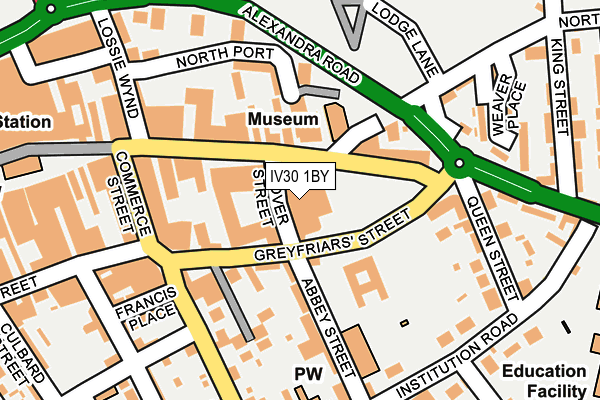 IV30 1BY map - OS OpenMap – Local (Ordnance Survey) IV30 1BY map - OS OpenMap – Local (Ordnance Survey)