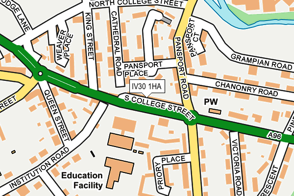 IV30 1HA map - OS OpenMap – Local (Ordnance Survey) IV30 1HA map - OS OpenMap – Local (Ordnance Survey)