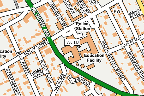 IV30 1JJ map - OS OpenMap – Local (Ordnance Survey) IV30 1JJ map - OS OpenMap – Local (Ordnance Survey)