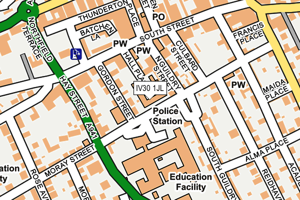 IV30 1JL map - OS OpenMap – Local (Ordnance Survey) IV30 1JL map - OS OpenMap – Local (Ordnance Survey)
