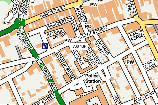 IV30 1JP map - OS OpenMap – Local (Ordnance Survey) IV30 1JP map - OS OpenMap – Local (Ordnance Survey)
