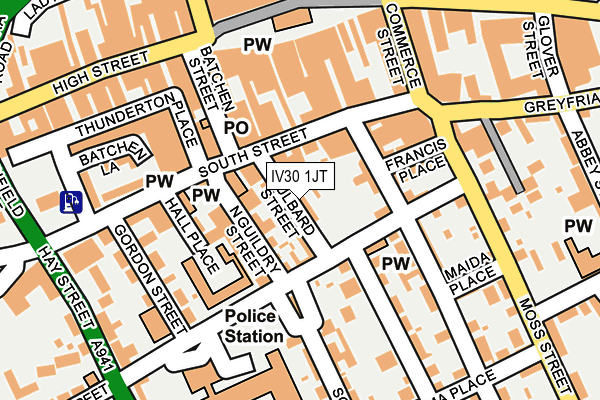 IV30 1JT map - OS OpenMap – Local (Ordnance Survey) IV30 1JT map - OS OpenMap – Local (Ordnance Survey)