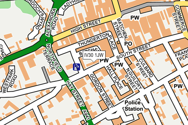IV30 1JW map - OS OpenMap – Local (Ordnance Survey) IV30 1JW map - OS OpenMap – Local (Ordnance Survey)