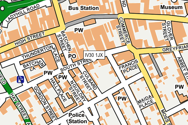 IV30 1JX map - OS OpenMap – Local (Ordnance Survey) IV30 1JX map - OS OpenMap – Local (Ordnance Survey)