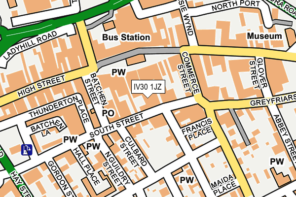IV30 1JZ map - OS OpenMap – Local (Ordnance Survey)