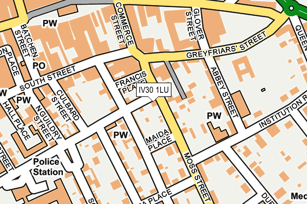 IV30 1LU map - OS OpenMap – Local (Ordnance Survey) IV30 1LU map - OS OpenMap – Local (Ordnance Survey)