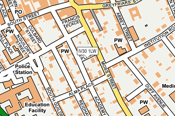 IV30 1LW map - OS OpenMap – Local (Ordnance Survey) IV30 1LW map - OS OpenMap – Local (Ordnance Survey)