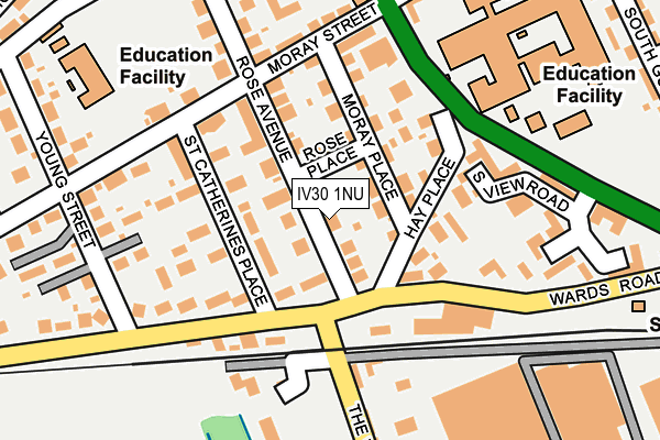 IV30 1NU map - OS OpenMap – Local (Ordnance Survey) IV30 1NU map - OS OpenMap – Local (Ordnance Survey)