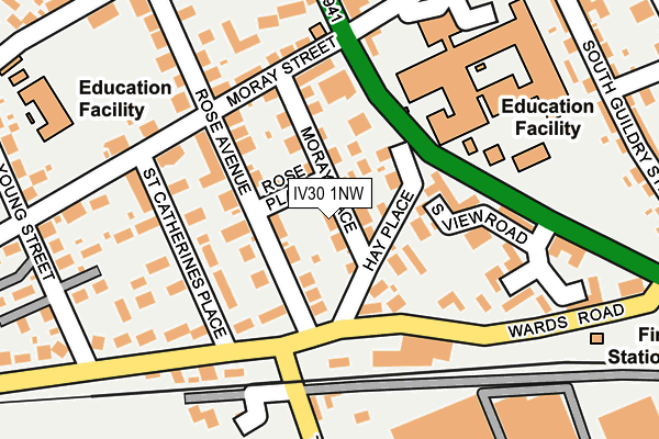 IV30 1NW map - OS OpenMap – Local (Ordnance Survey) IV30 1NW map - OS OpenMap – Local (Ordnance Survey)