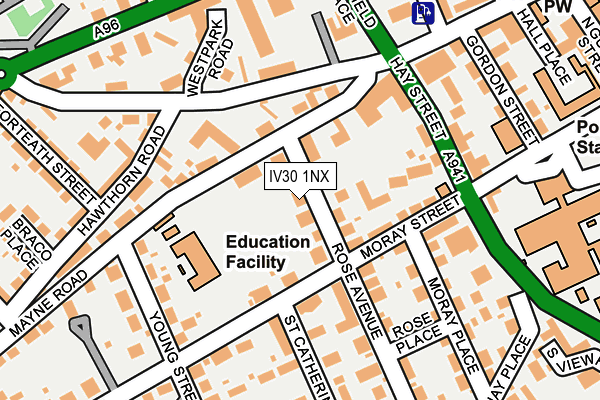 IV30 1NX map - OS OpenMap – Local (Ordnance Survey) IV30 1NX map - OS OpenMap – Local (Ordnance Survey)