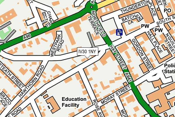 IV30 1NY map - OS OpenMap – Local (Ordnance Survey) IV30 1NY map - OS OpenMap – Local (Ordnance Survey)