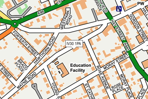 IV30 1PA map - OS OpenMap – Local (Ordnance Survey) IV30 1PA map - OS OpenMap – Local (Ordnance Survey)