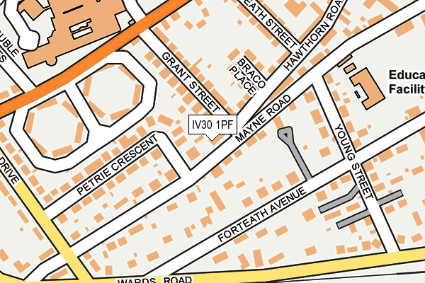 IV30 1PF map - OS OpenMap – Local (Ordnance Survey) IV30 1PF map - OS OpenMap – Local (Ordnance Survey)