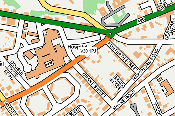 IV30 1PJ map - OS OpenMap – Local (Ordnance Survey) IV30 1PJ map - OS OpenMap – Local (Ordnance Survey)