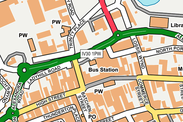 IV30 1PW map - OS OpenMap – Local (Ordnance Survey) IV30 1PW map - OS OpenMap – Local (Ordnance Survey)