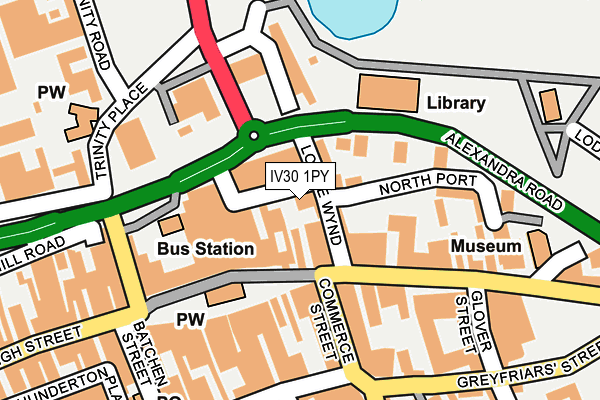 IV30 1PY map - OS OpenMap – Local (Ordnance Survey) IV30 1PY map - OS OpenMap – Local (Ordnance Survey)