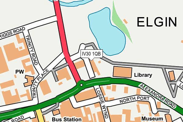 IV30 1QB map - OS OpenMap – Local (Ordnance Survey) IV30 1QB map - OS OpenMap – Local (Ordnance Survey)