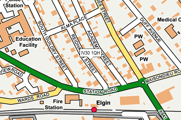 IV30 1QH map - OS OpenMap – Local (Ordnance Survey) IV30 1QH map - OS OpenMap – Local (Ordnance Survey)