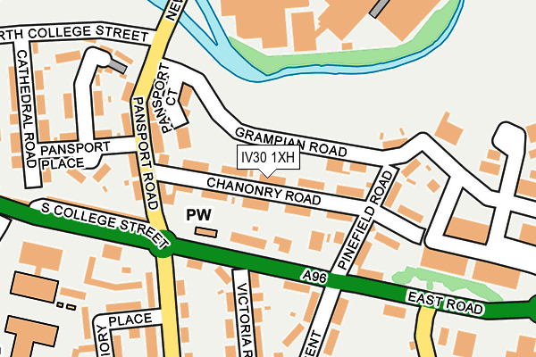 IV30 1XH map - OS OpenMap – Local (Ordnance Survey) IV30 1XH map - OS OpenMap – Local (Ordnance Survey)