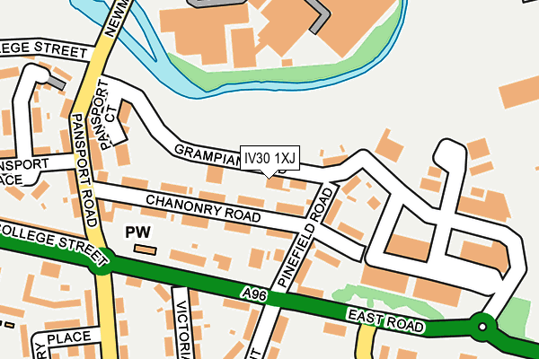 IV30 1XJ map - OS OpenMap – Local (Ordnance Survey) IV30 1XJ map - OS OpenMap – Local (Ordnance Survey)