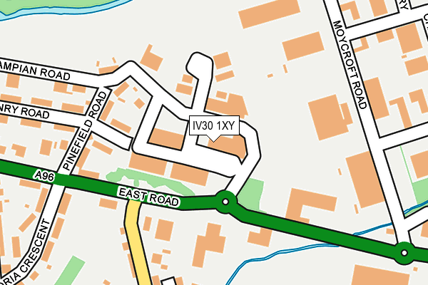 IV30 1XY map - OS OpenMap – Local (Ordnance Survey) IV30 1XY map - OS OpenMap – Local (Ordnance Survey)