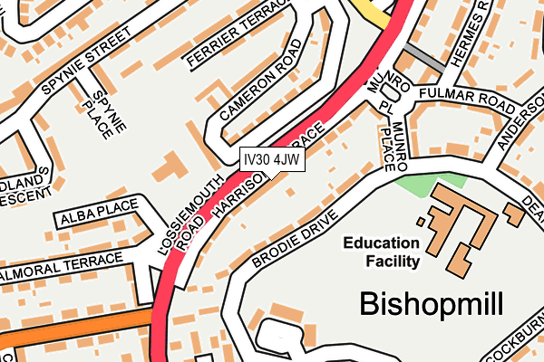 IV30 4JW map - OS OpenMap – Local (Ordnance Survey) IV30 4JW map - OS OpenMap – Local (Ordnance Survey)