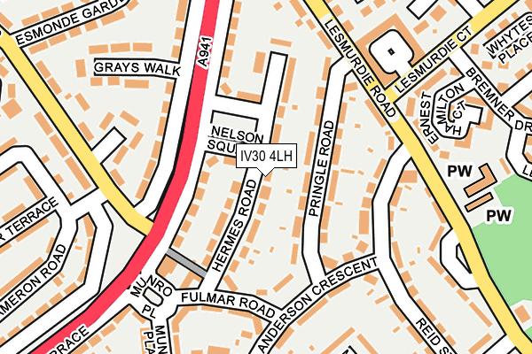 IV30 4LH map - OS OpenMap – Local (Ordnance Survey) IV30 4LH map - OS OpenMap – Local (Ordnance Survey)