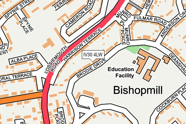 IV30 4LW map - OS OpenMap – Local (Ordnance Survey) IV30 4LW map - OS OpenMap – Local (Ordnance Survey)